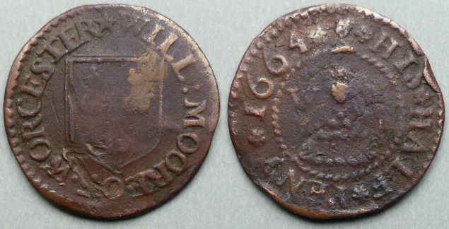 Worcester, Will Moore 1664 halfpenny